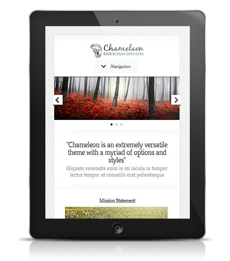 Chameleon WordPress Tablet Theme Chameleon WordPress Tablet Theme