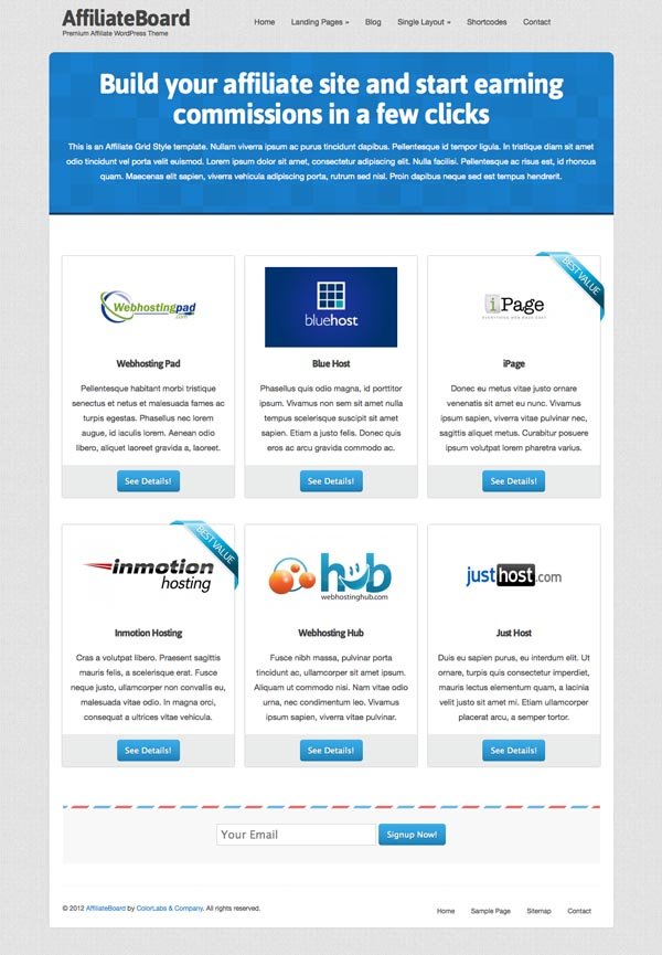 AffiliateBoard WordPress Theme AffiliateBoard WordPress Theme