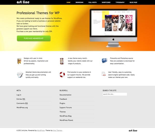 ArtLine WordPress Apps Theme ArtLine WordPress Apps Theme