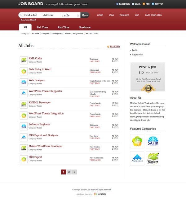 Job Board v3 WordPress Theme Job Board v3 WordPress Theme