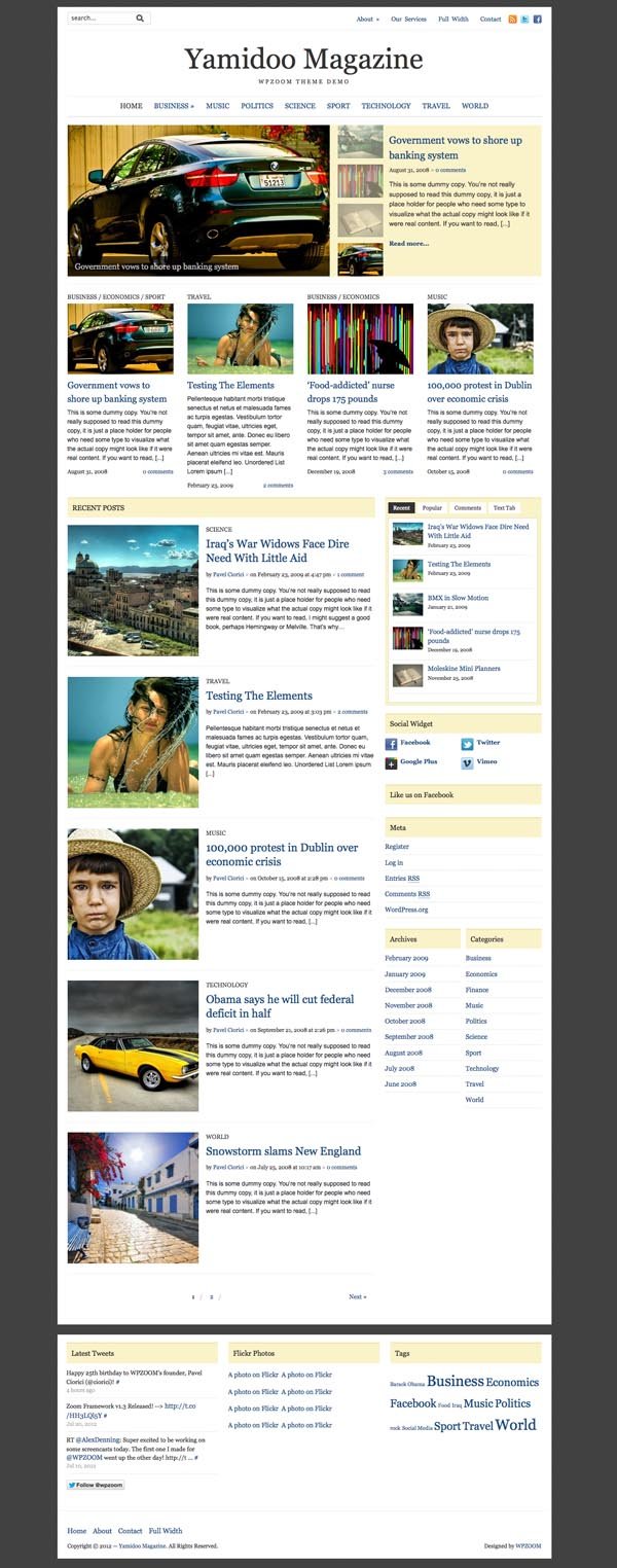 Yamidoo Magazine 2.0 News Portal WordPress Theme Yamidoo Magazine 2.0 News Portal WordPress Theme