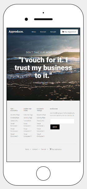 Approduce Responsive WordPress Landing Page Theme