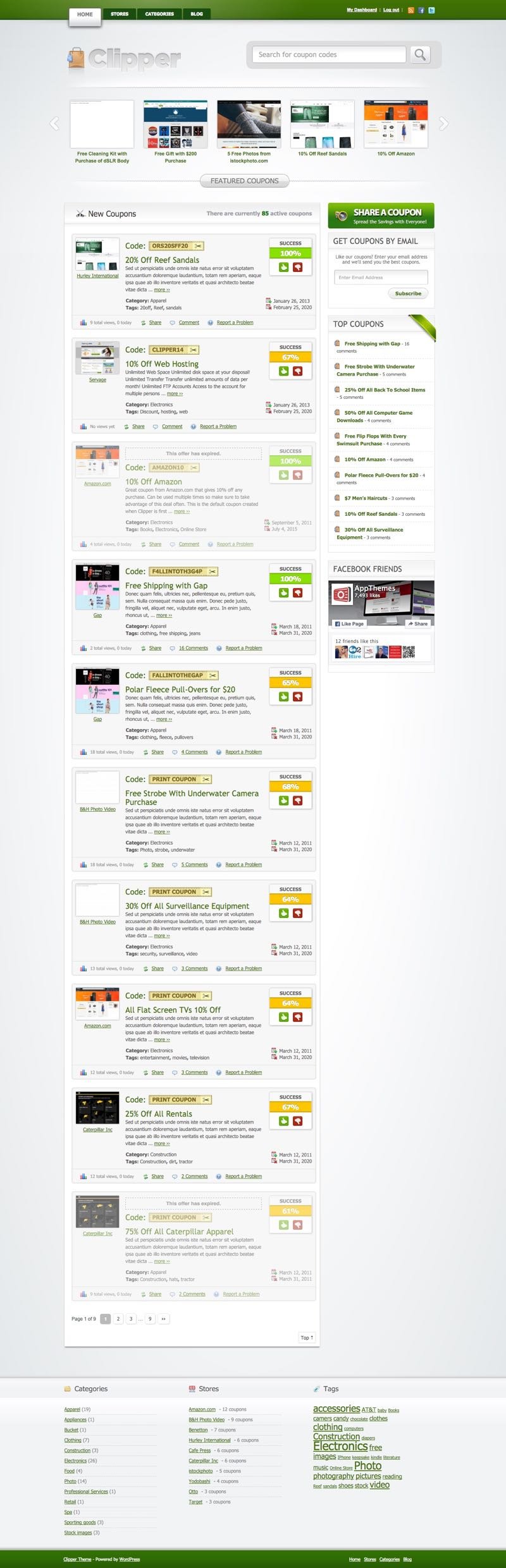 Clipper WordPress Coupon Theme Clipper WordPress Coupon Theme