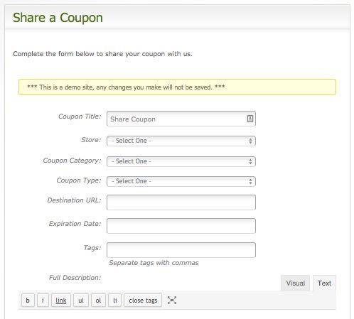 Submit A Coupon Code Submit A Coupon Code