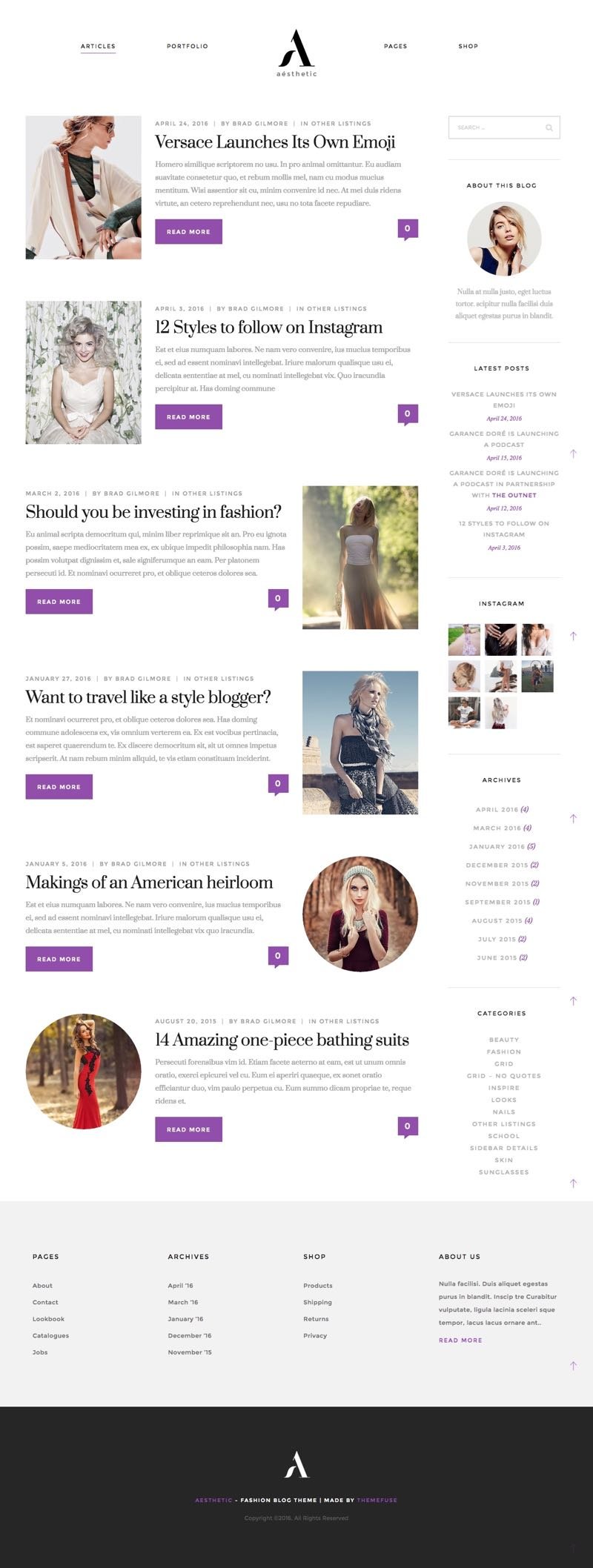 Aesthetic WordPress Fashion Bloggers Theme Aesthetic WordPress Fashion Bloggers Theme