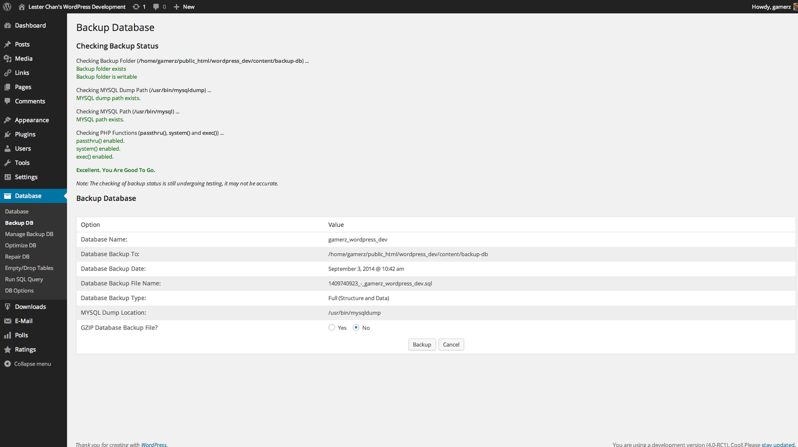 WP-DBManager Plugin WP-DBManager Plugin